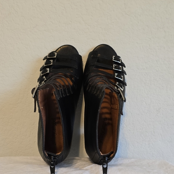 Jeffrey Campbell "Houdini-2" Black Buckle Mid Ankle Sandal. Size 7.5M - Picture 5 of 16